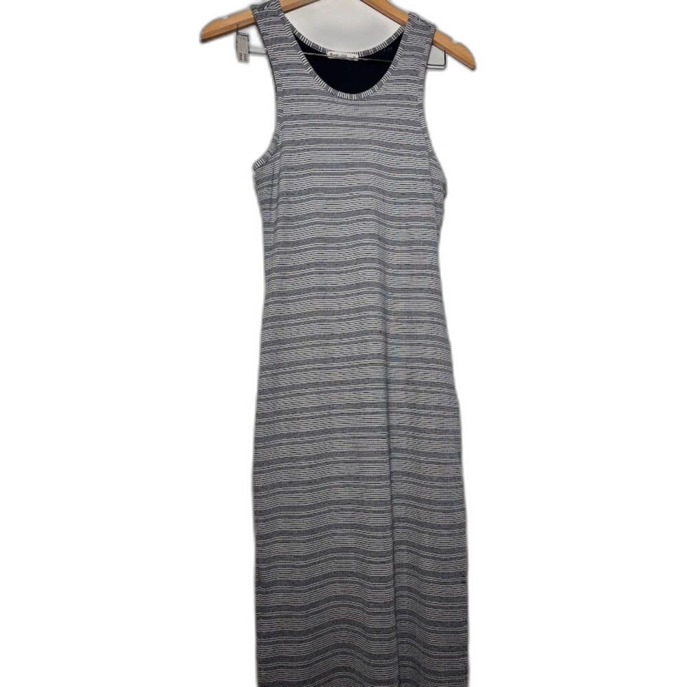 Marine Layer Lexi Daytime Midi Tank Dress Black White Stripe Size Medium Beach